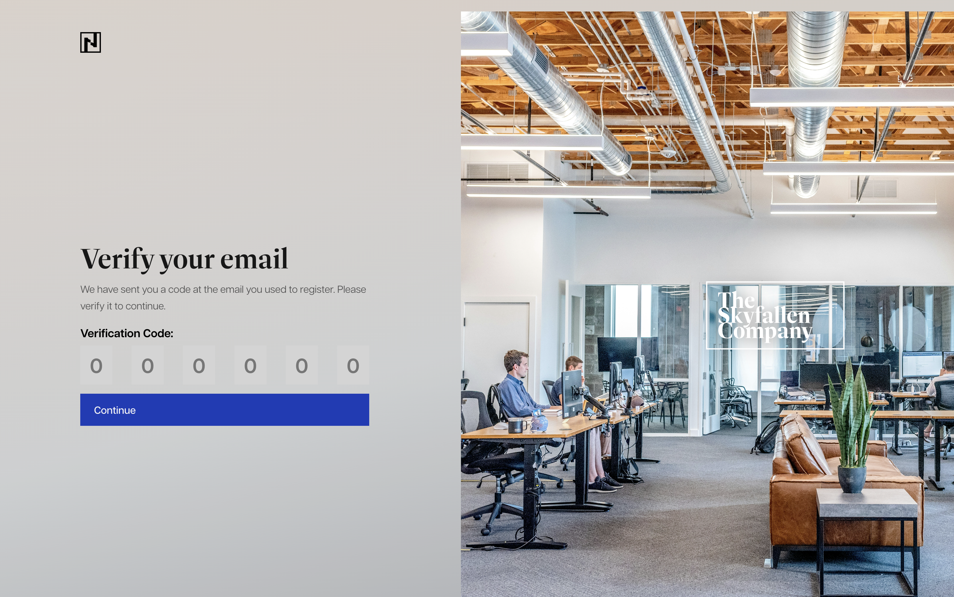 Email verification on the sign-up flow